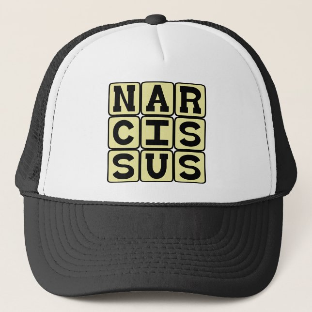Narcissus, grekisk mytfigur truckerkeps (Framsida)