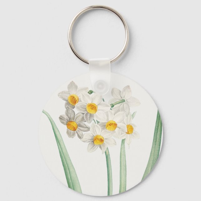 Narcissus, Pierre-Joseph Redouté, 1805 Nyckelring (Framsida)