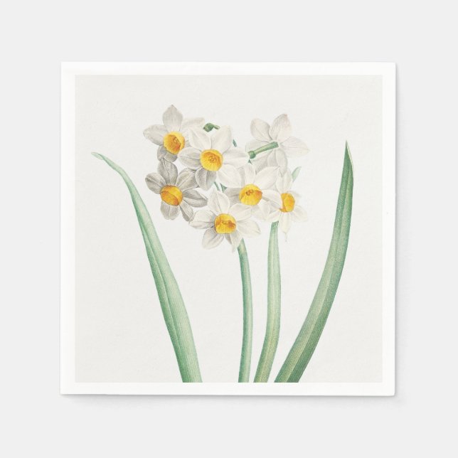 Narcissus, Pierre-Joseph Redouté, 1805 Pappersservett (Framsidan)