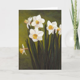 "Narcissus" Vår blommor Art Greeting Card Kort