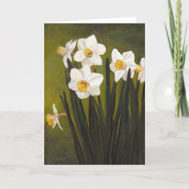 "Narcissus" Vår blommor Art Greeting Card Kort