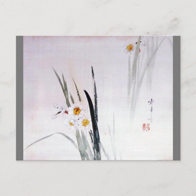 Narcissus, Watanabe Seitei Vykort (Framsida)