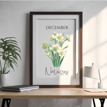 Narcissusblommor för födelsetid i december