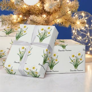 Narcissusblommor i december presentpapper