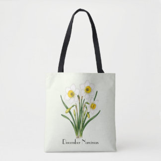 Narcissusblommor i december tygkasse