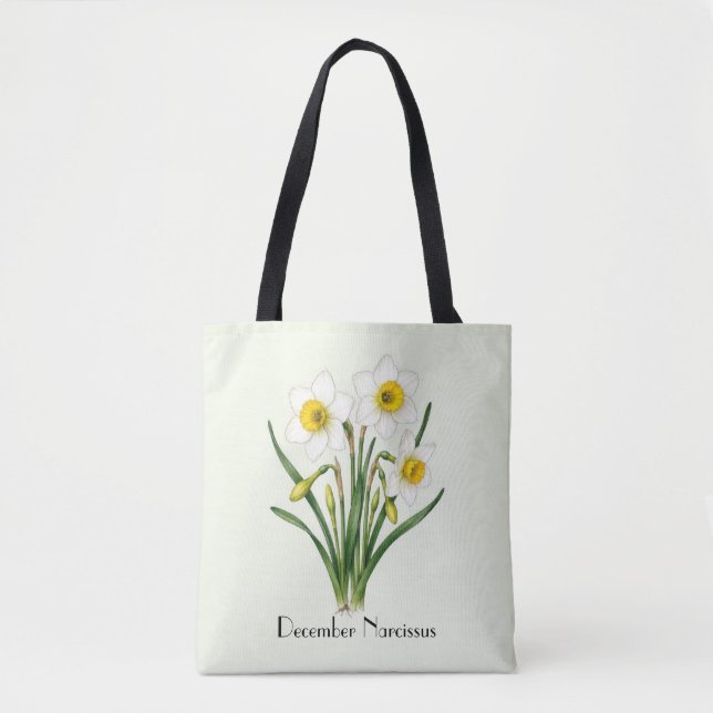 Narcissusblommor i december tygkasse (Framsida)
