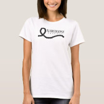 Narcolepsy Awareness Black Beaded Ribbon