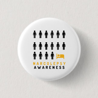 Narcolepsy Awareness White Pin Badge Knapp