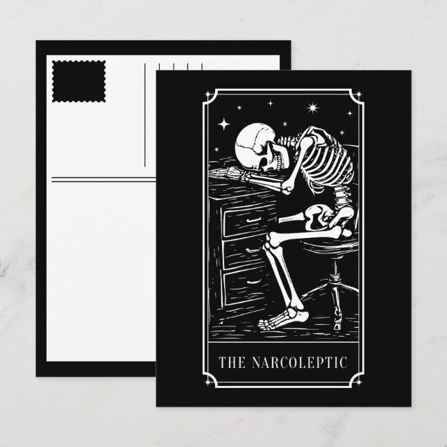 Narcoleptiska Tarotkort Narkolepsimedvetande Helg Vykort (Fram/baksida)