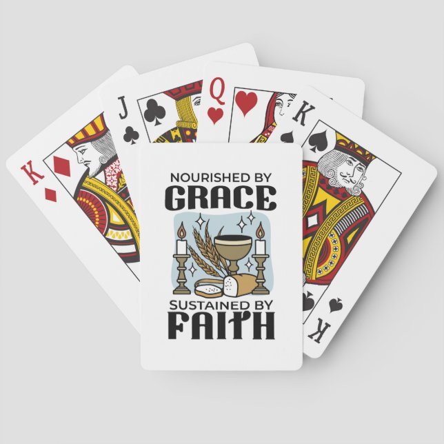 Närd av nåd, uppehållen av tro Design Casinokort (Baksidan)