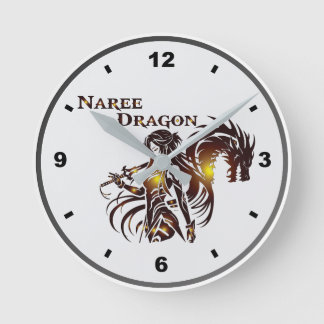 Naree Dragon of Clock Rund Klocka