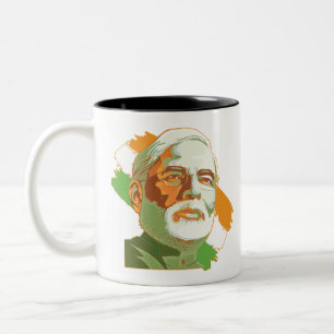 Narendra Modi India premiärminister Namo BJP Två-Tonad Mugg