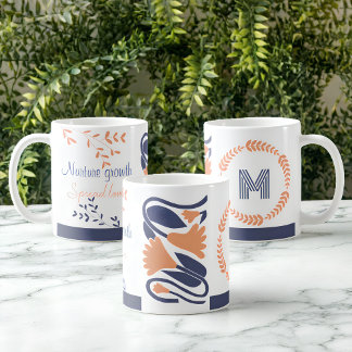 Närhet och blomma:Personlig Monogram Kaffemugg