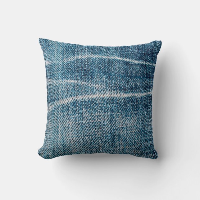 närhet till denim trasa kudde (Framsida)