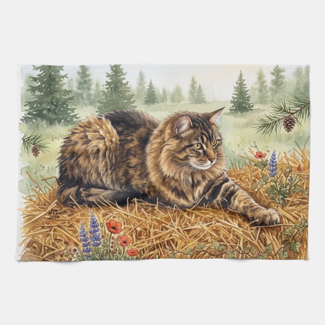 Nari från skogen kökshandduk (Horisontell)