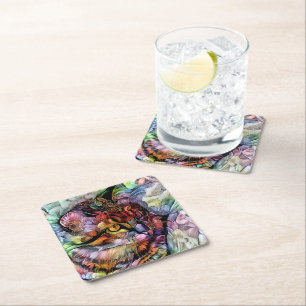 Nari och blommorna underlägg papper kvadrat