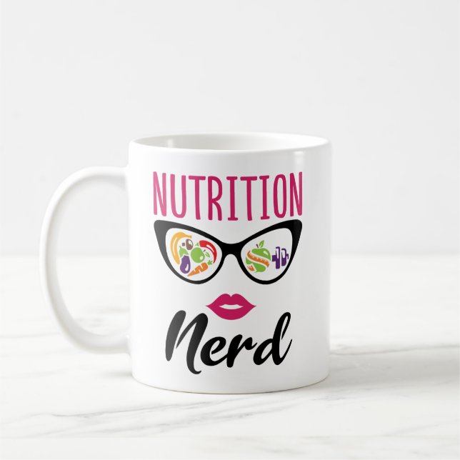 Näring Nerd Nutritionist Dietitian Kaffemugg (Vänster)