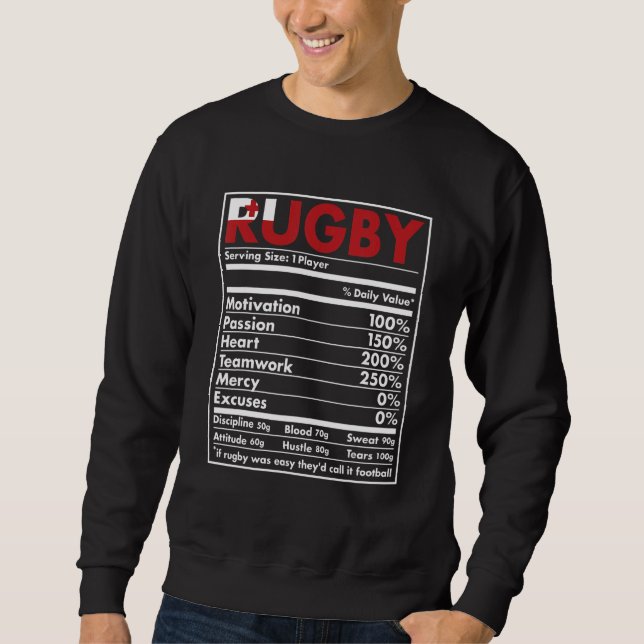 Näring Tonga Rugby Lång Ärmad Tröja (Framsida)