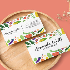 Näringist Chef Coach Unique Vegetables Art Visitkort