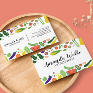 Näringist Chef Coach Unique Vegetables Art Visitkort