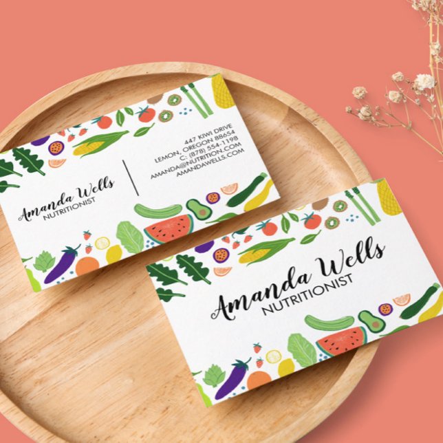 Näringist Chef Coach Unique Vegetables Art Visitkort (Skapare uppladdad)