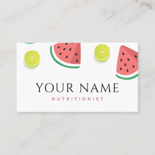Näringist Dietitian Watermelon Lime Cute Fruit Visitkort