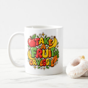 Näringscitat "Ta en frukt eller grönsak" Kaffemugg