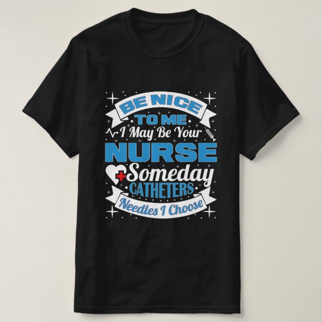 Näringsdag och sjuksköterska t shirt (Design framsida)