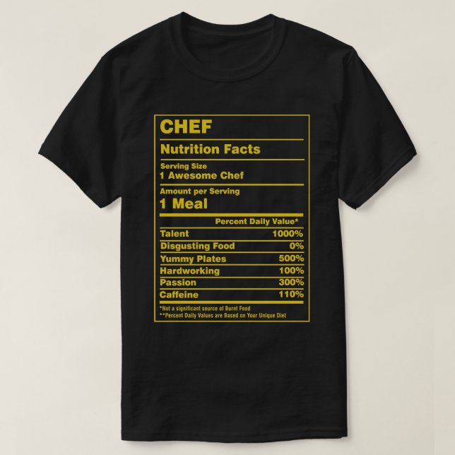Näringsfacts Chef T Shirt (Design framsida)