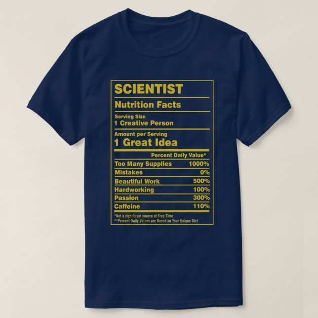 Näringsfacts Scientist T Shirt (Design framsida)