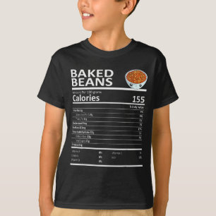 Näringsfakta för bakade bönor Thanksgiving X-mas G T Shirt
