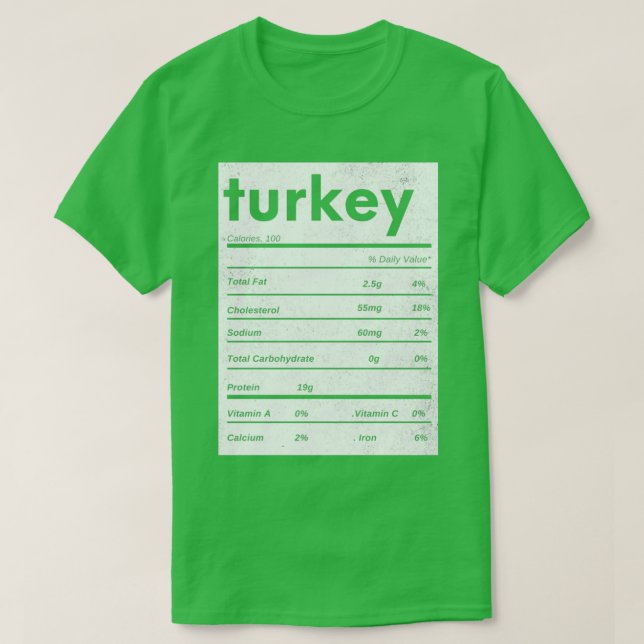 Näringsfakta för den besvärliga thanksgivingen av  t shirt (Design framsida)