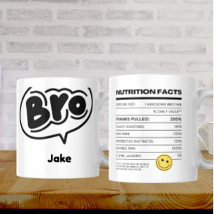 Näringsfakta: Laughs & Coffee - Bra Bro Kaffemugg