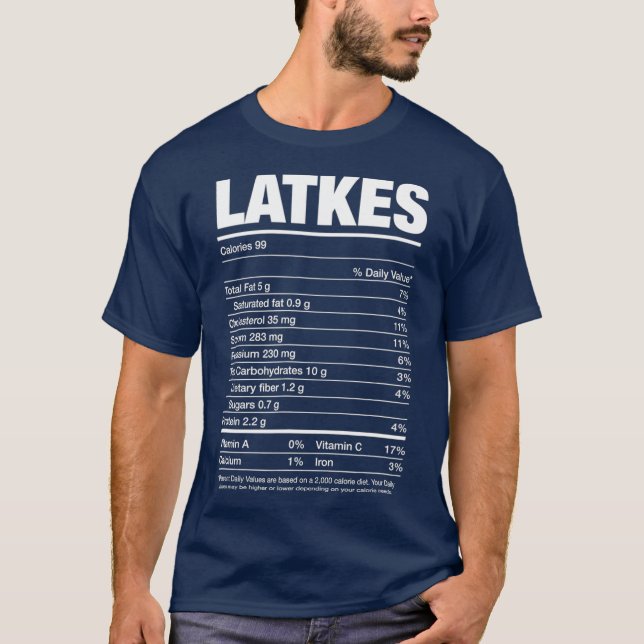 Näringsfakturor Latkes Jewish Helgdag matgåvor T Shirt (Framsida)