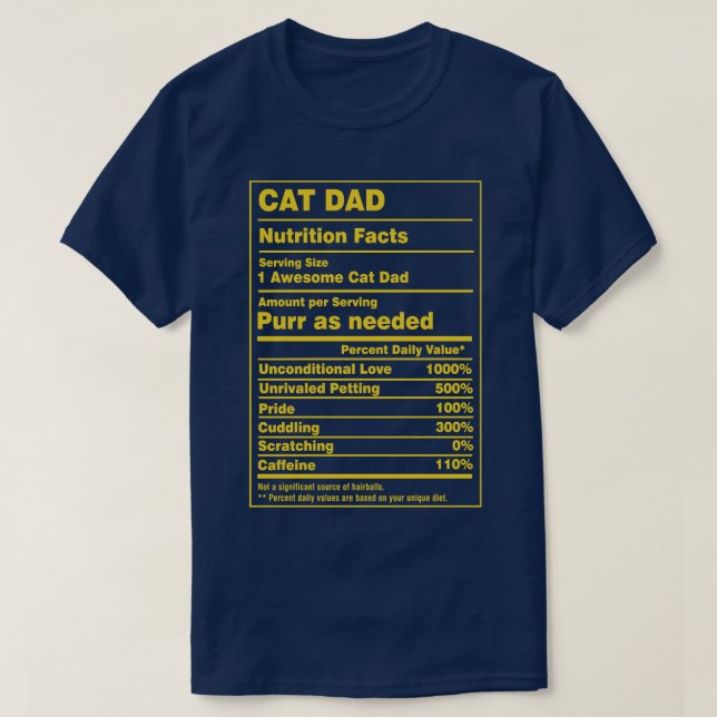 Näringsfenomen Cat Pappa T Shirt (Design framsida)