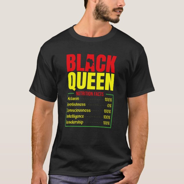 Näringsfenomen hos en svart drottning t shirt (Framsida)