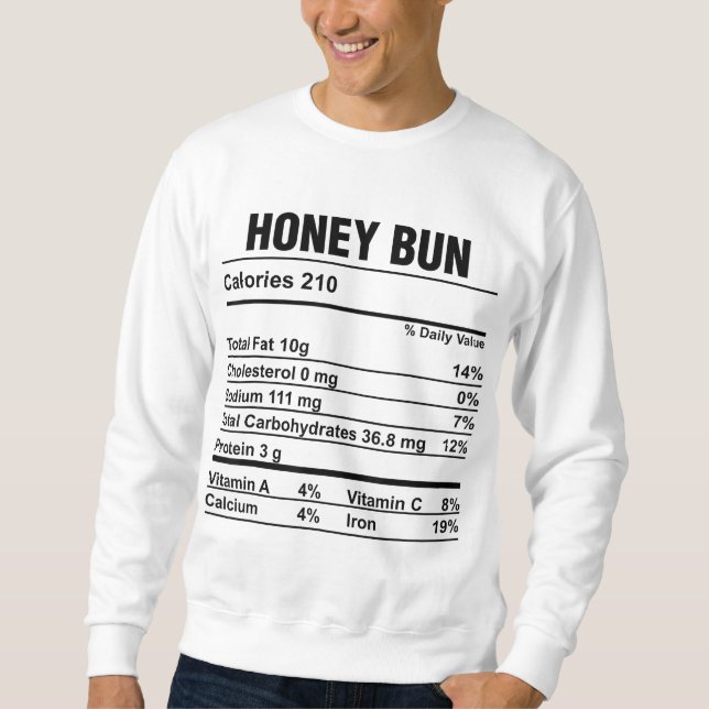 Näringsfenomen Thanksgiving Food honey Bun Funny Lång Ärmad Tröja (Framsida)