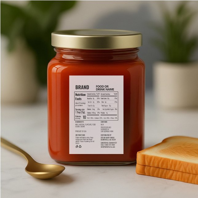 Näringsinformation Logotyp Ingrediens Först Livsme Vinetikett (Skapare uppladdad)