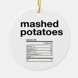 Näringsinformation om streckad potatis julgransprydnad keramik