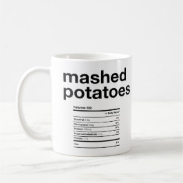 Näringsinformation om streckad potatis kaffemugg