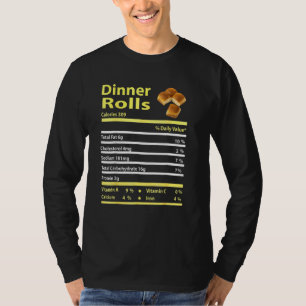 Näringsinnehåll för middagsbullar Thanksgiving jul T Shirt