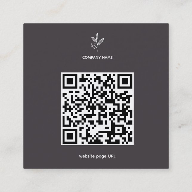 Näringslivskort för kloster fyrkantigt visitkort (Baksida)