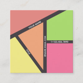 Näringslivskort för kloster fyrkantigt visitkort