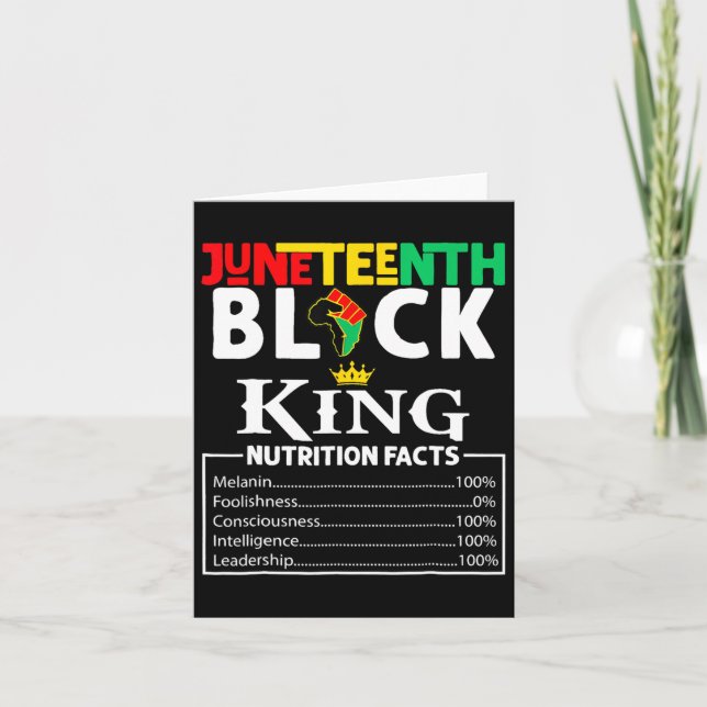 Näringsmässiga fakta 1865 Black Kung Black Kort (Framsida)
