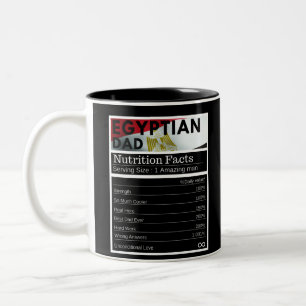 Näringsmässiga uppgifter om egyptiska pappa Två-Tonad mugg