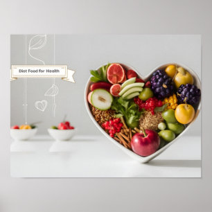 Näringsrika dietlivsmedel i hjärttarm poster