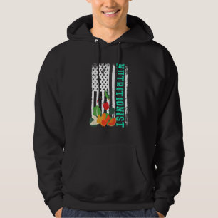 Näringsterapeut Us Flagga Dietist Nutrition Näring Hoodie
