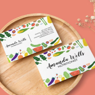 Näringsvärdeschaufförer unik grönsakskonst visitkort