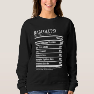 Narkolepsi Nutrition Facts Stil Symptom T Shirt