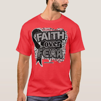Narkolepsimedvetenhet Ribbon Faith over rädslan Le T Shirt